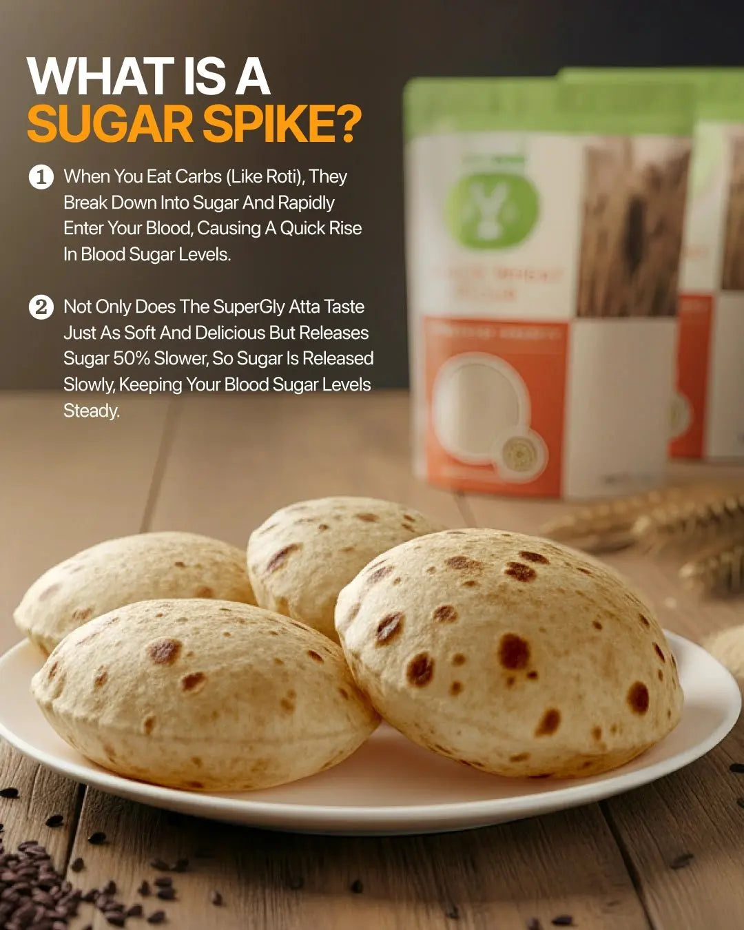 Low GI SuperGrly Atta for Blood Sugar Control and Soft Healthy Rotis